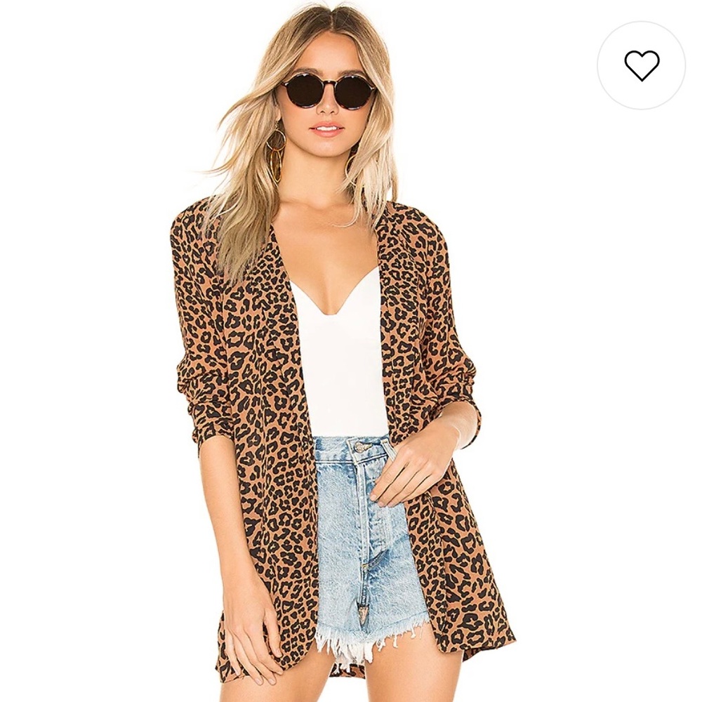 Revolve x Beach Riot leopard blazer. Small